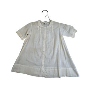 Vintage Pemae Infant Gown White Cotton Christening Batism Special Occasion